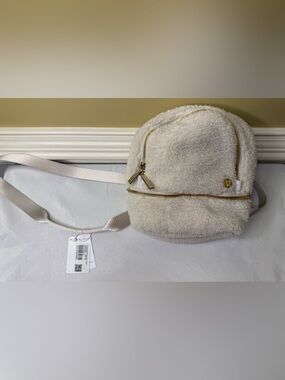 White Lululemon Fleece Backpack New with Tags